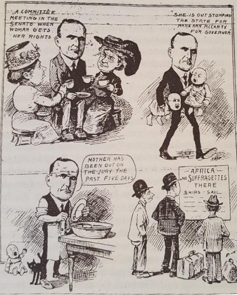 Bee Cartoon on Suffrage - 2-9-11