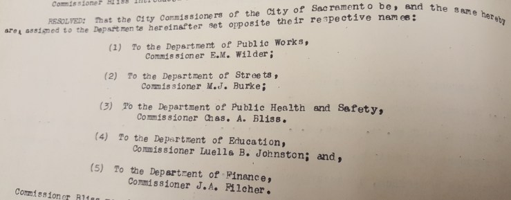 Commission Assignments - 1912